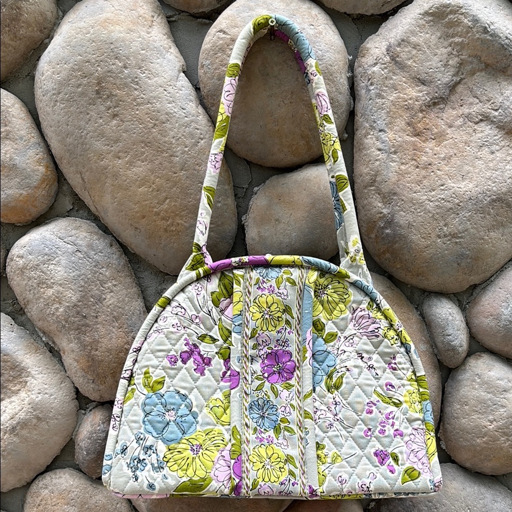 NWOT Vera Bradley Eloise Watercolor Floral Kiss Lock-Magnetic Closure Handbag
